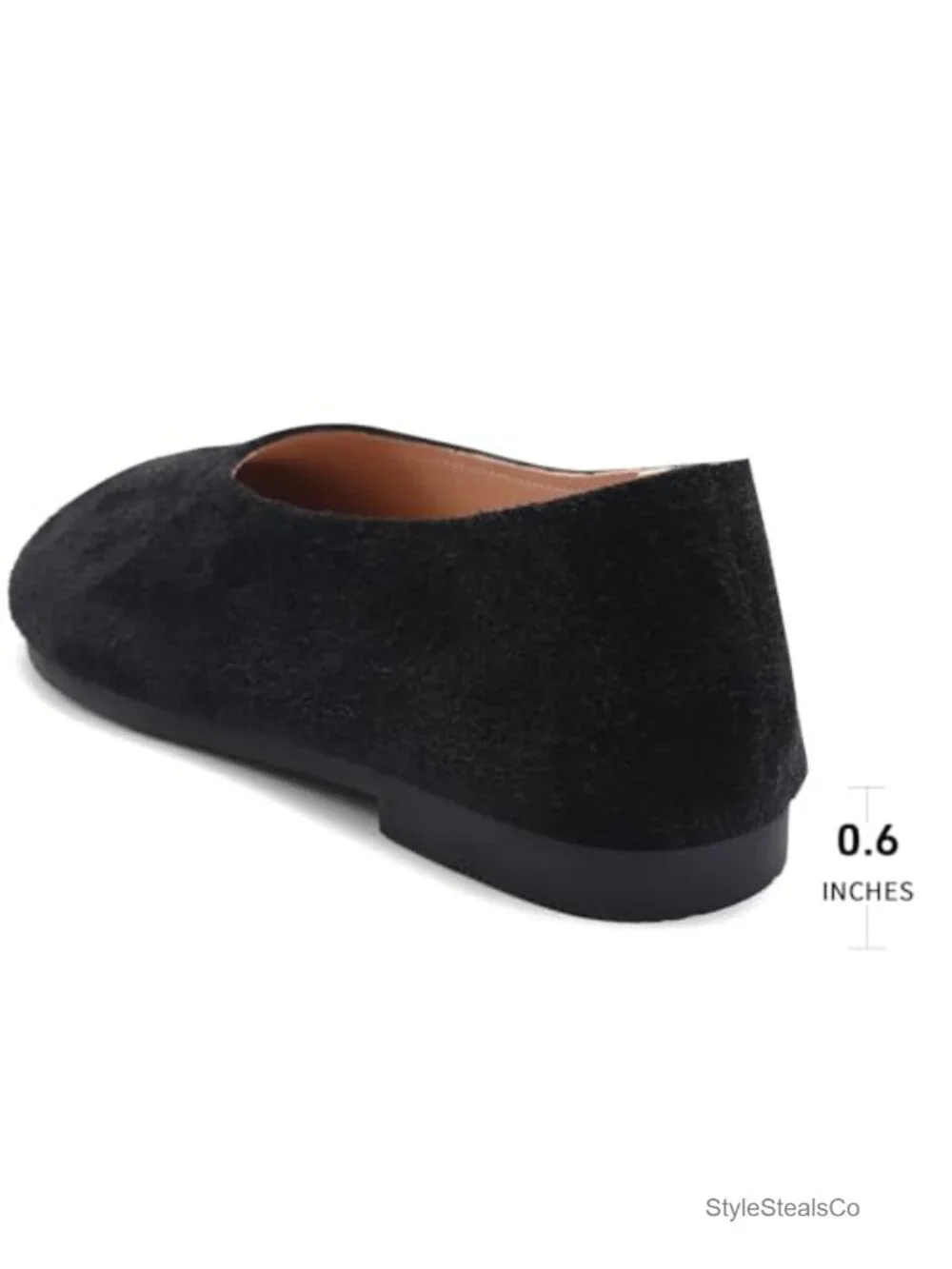 Suede Flats Women Round Toe Slip-On Comfortable Daily Work Shoes